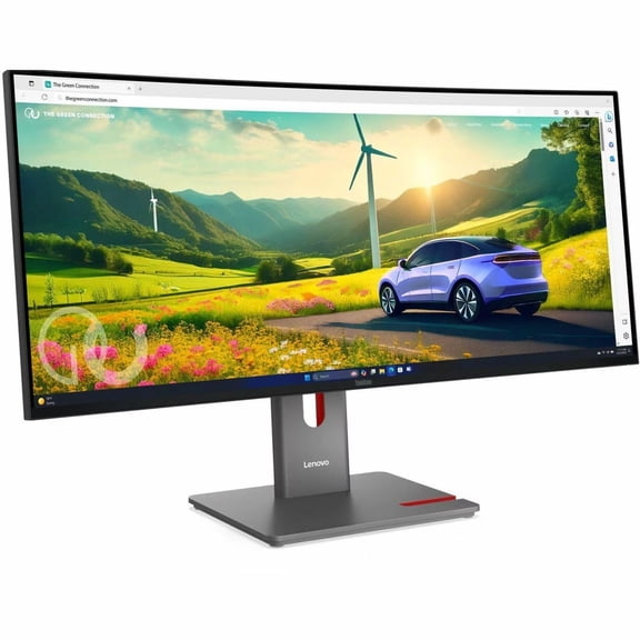 Lenovo ThinkVision P34WD-40 34" Class UWQHD Curved Screen LED Monitor - 21:9 - Eclipse Black - 34" Viewable - In-plane Switching (IPS) Black Technology - WLED Backlight - 3440 x 1440 - 1.07 Billion...