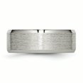 thumbnail image 3 of Titanium Beveled Edge 8mm Satin and Brushed Band Size 15, 3 of 3