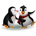 thumbnail image 2 of Kissing Cute Penguin Wall Decal Mural by Wallmonkeys Vinyl Peel and Stick Graphic for Girls (36 in W x 26 in H), 2 of 4