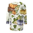 thumbnail image 4 of HKEJIAOI Vêtements d'Halloween pour Femmes Manches Longues Col Rond Imprimé Graphique Moderne Célébration d'Halloween Haut Multicolore-1, 4 of 5