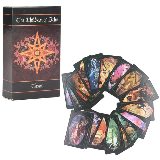 Cartas del Tarot de los Hijos de Litha, papel de arte, 78 barajas de adivinación, juguetes de adivinación y adivinación para fiestas de amigos.