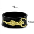 thumbnail image 2 of Luxe Jewelry Designs Men's Gold and Black Ion Plated Stainless Steel Ring - Size 9 (Pack of 2), 2 of 4