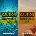 thumbnail image 6 of (2 Pack) Compressed Air OSHA Caution Sign 18 Inch X 12 Inch Indoor / Outdoor Rust-Free Aluminum Metal Signs for Workplace, Workshop, and Construction Site, Made in the USA, 6 of 8