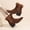 Coffee, variant on Women Fuzzy Cuff Ankle Snow Boots, Metal Buckle Strap Side Zipper Faux Suede Booties, Low Block Heel Warm Lined Short Winter Boots Pink 6.5(38)