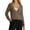 Khaki, variant on Wang6 Women Lightweight Cropped Cardigans Sweaters Trendy Long Sleeve Button Cable Knit Sweater Fall V Neck Knitted Outwear Tops White One Size