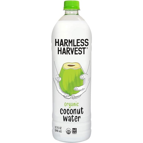 1x Harmless Harvest Raw Organic Coconut Water, 32 Oz Bottle