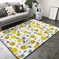 thumbnail image 3 of Area Rugs For Living Room Decor - Cute Bow Tie Pineapple Soft Anti Slip Throw Washable Rugs 5x7 For Bedroom, Indoor Carpet For Bedroom Living Room 80x58In, 3 of 7