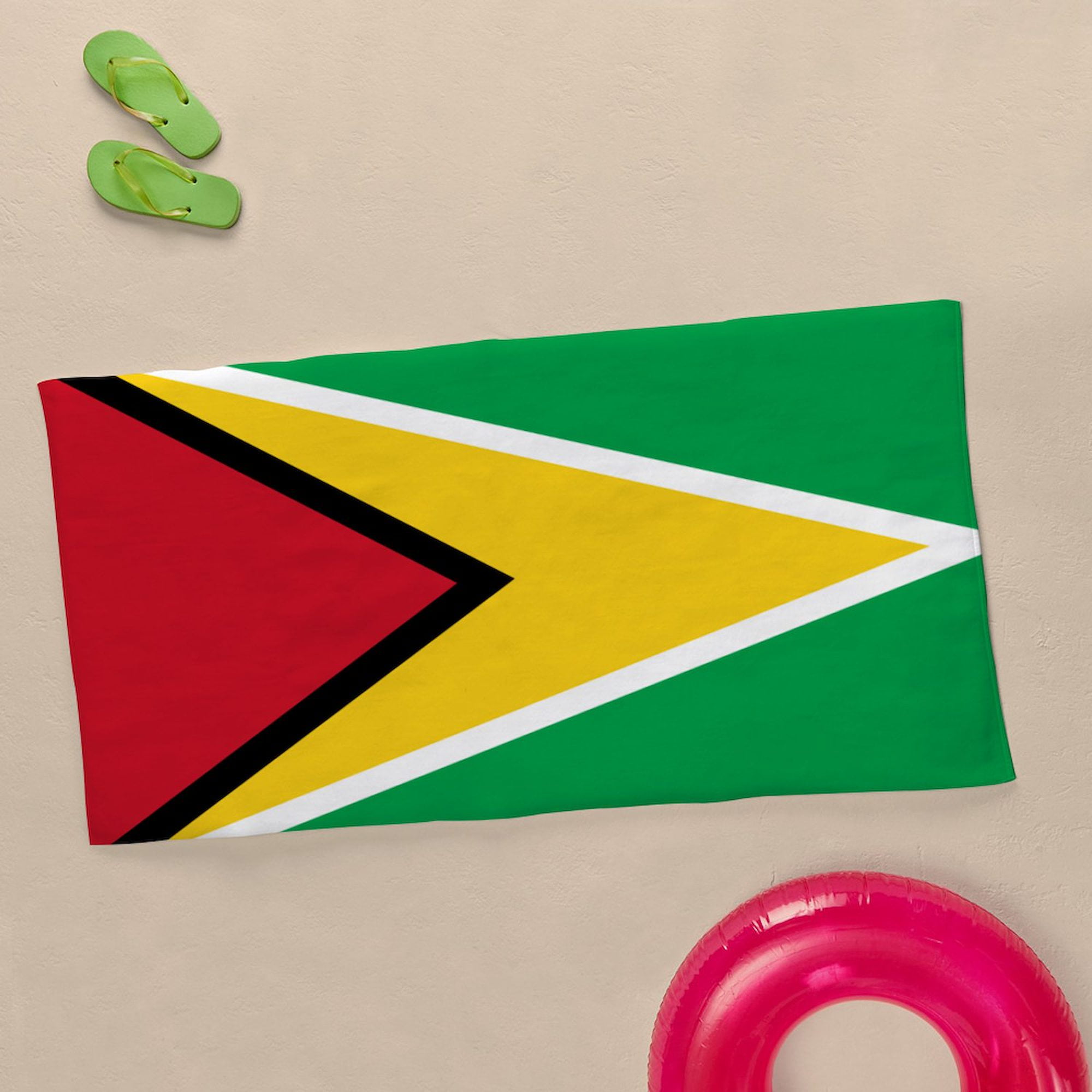 CafePress - Flag Of Guyana - Large Beach Towel, Soft 30"x60" Towel with Unique Design