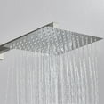 thumbnail image 6 of Brushed Nickel 8" Rainfall Brass Shower Faucet System Combo Set W/Hand Shower, 6 of 14