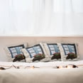 thumbnail image 3 of Ambesonne Urban Throw Pillow Cover 4 Pack, Mediterranean Window, 24", Blue Grey, 3 of 6