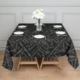 thumbnail image 3 of Math Equations Geometry Black Pattern Square Tablecloth,Waterproof Square Table Cover,Wipeable Spillproof Washable Table Cover for Home Kitchen Party Decor 42"X42"(107x107cm), 3 of 6