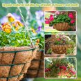 thumbnail image 6 of Ludlz 2 Pack Hanging Basket Coco Liners Replacement Natural Round Coconut Coco Fiber Planter Basket Liners for Hanging Basket Flowers/Vegetables, 6 of 8