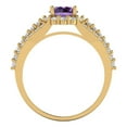 thumbnail image 4 of Clara Pucci 14K Yellow Gold 1.83ct Alexandrite Halo Ring for Women, 4 of 8