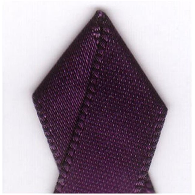 Ruban Satin Simple Face 5 Po 100 Yards - Prune