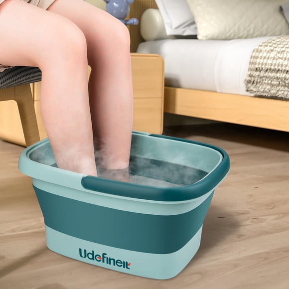 Lavabo para pies Udefineit, plegable y portátil, 15 L/4 L, color verde
