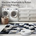 thumbnail image 5 of ODIKA 8'x10' Machine Washable Non-Slip Area Rug, Contemporary with Stylish Black and Grey Geometric Shapes High Traffic Rug, Gray, 104182, 5 of 7