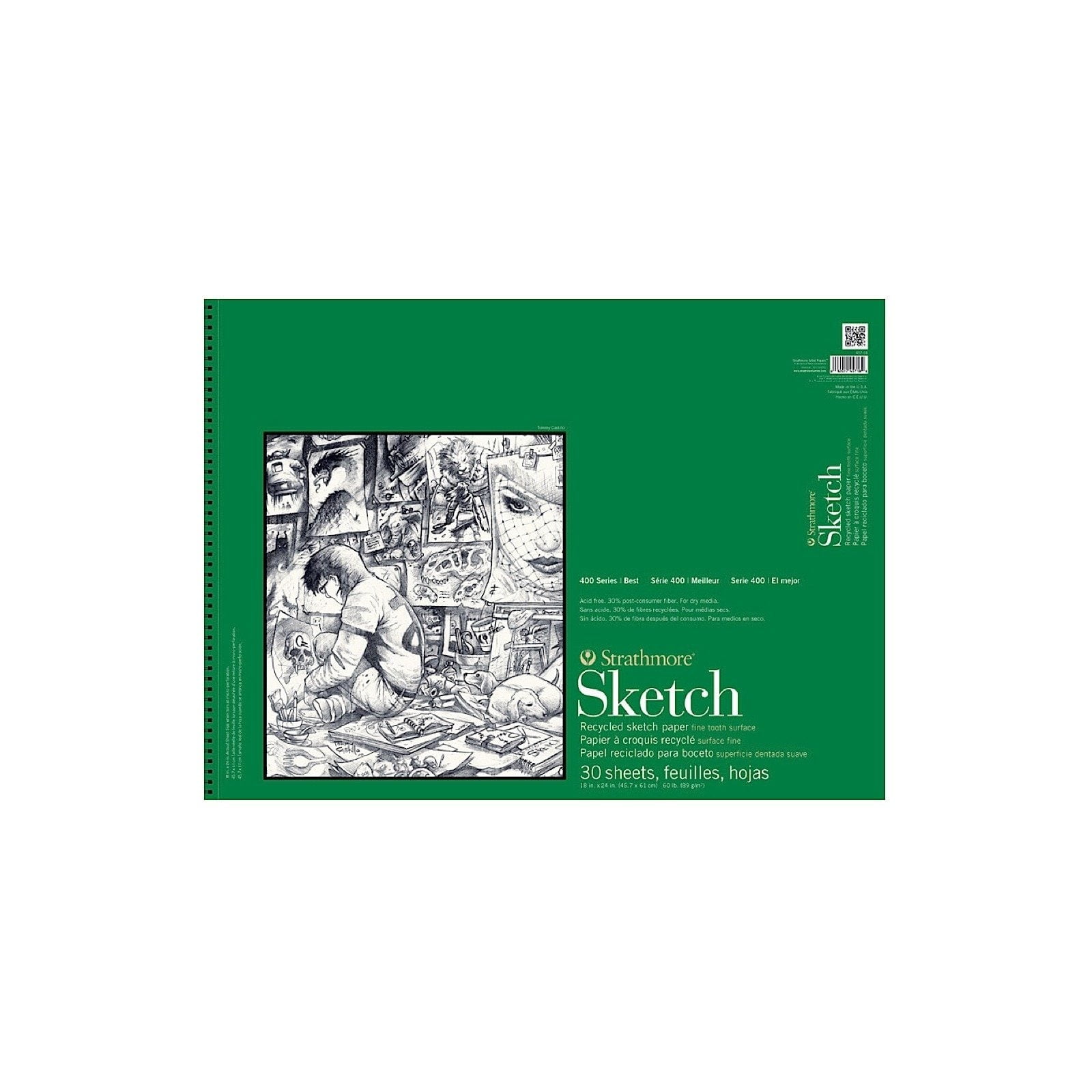 Strathmore 400 Series 9 x 12 Sketch Pad, 100 Sheets/Pad (455-3)