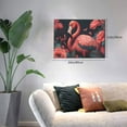 thumbnail image 2 of Logiee Colorful Floral Flamingo Print Canvas Wall Art,Canvas Picture Prints with Frame, Wall Art Decorative,Canvas Decorative,Suitable for Living Room Bedroom Office Room 30x40, 2 of 6