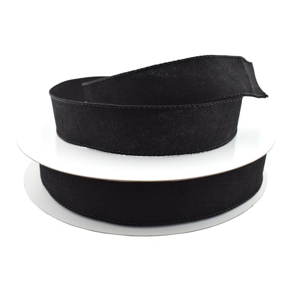 Homeford Breeze Spunbound Polypropylene Solid Floral Wrap Ribbon, 1-1/2-inch, 50-yard, Black