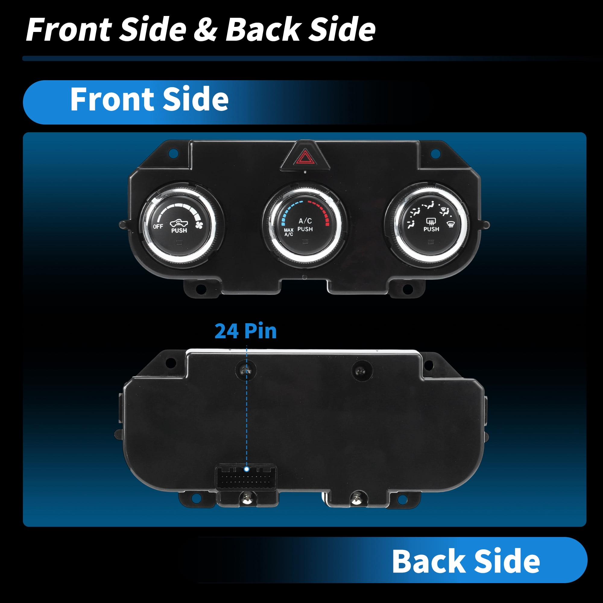 Unique Bargains A/C Heater Climate Control Module for Dodge for Ram 1500 3500 2014-2018 for Ram 1500 Classic 2019-2024 HVAC Control Switch Panel No.68268190AA/68186217AD