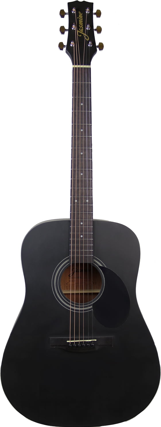 Jasmine S35 Dreadnought Acoustic Guitar - Matte Black w/ Gig Bag