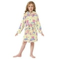 thumbnail image 6 of FORMRS Niños Bathrobe Unisex Hooded Robe Soft Plush Pajamas Sleepwear, Size 2-3T, Neon Skates, 6 of 7