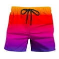 thumbnail image 3 of ZHUASHUM Mens Shorts Fashionable And Comfortable Gradient Beach Pants Hawaiian Bathing Suit Orange Xl, 3 of 4