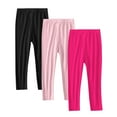 thumbnail image 2 of Nmnitkp 3PC Girls Pants Modal Leggings Ankle Length Leggings Footless Soft Warm Stretchy Tights Pants for Kids Hot Pink,6 Years, 2 of 9