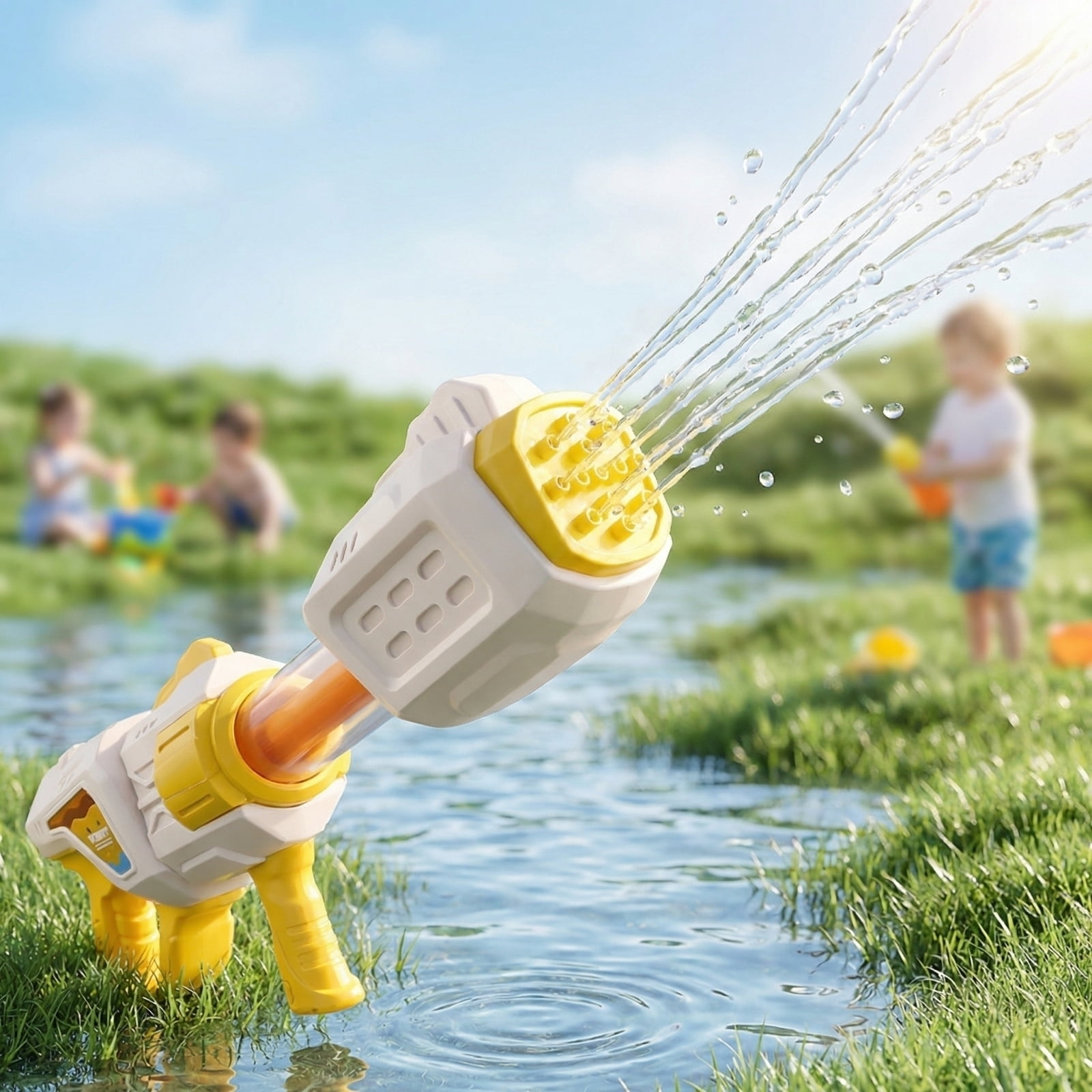 Summer Water Toys, 13-Hole Blue Plastic, Hand Pump Water, Water Table with Pump, Summer Fun for Student Outdoor, 1 Pc