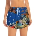 thumbnail image 2 of Balery Colorful Coral Reef Pantalones cortos deportivos para mujer con forro y dos bolsillos, elásticos, para entrenamiento, gimnasio, yoga-Large, 2 of 7