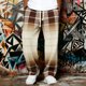 thumbnail image 2 of Pantalones Elásticos de la Cintura de los Hombres Gradiente Impresión Cordón Cierre Joggers Casuales con Bolsillos, Pantalones Elásticos de la Cintura de los Hombres, 2 of 4