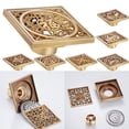 thumbnail image 4 of Mosiee Gold Floor Drain 10*10Cm Shower Square Deodorization Type Bathroom Kitchen Room, 4 of 8