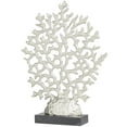 thumbnail image 5 of 12" x 16" Silver Aluminum Metal Coral Sculpture with Marble Base, by DecMode, 5 of 8