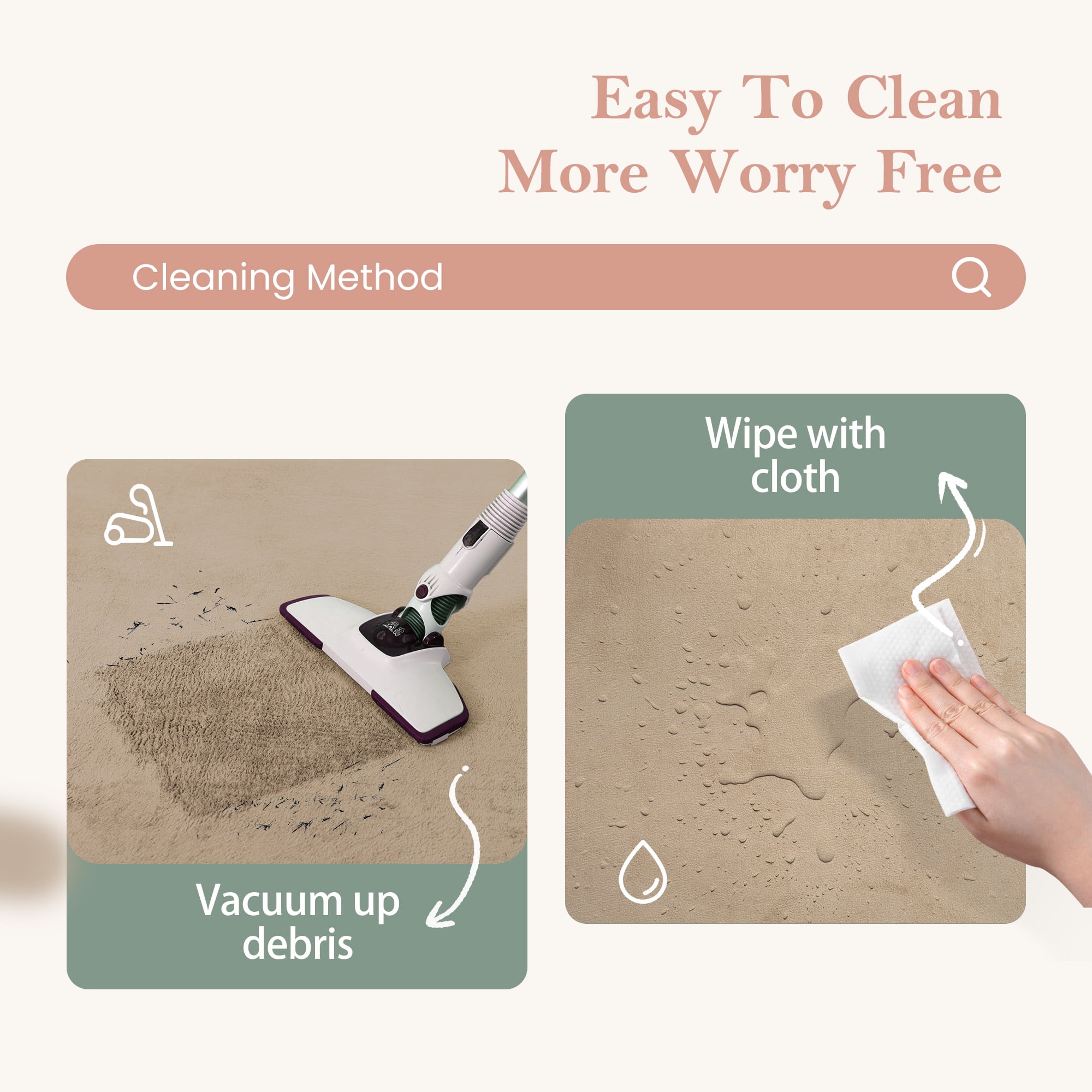 Baby Play Mat, 1.2"Thick Memory Foam Area Rug, Soft Coral Velvet Baby Crawling Mat with Non-Slip Backing, tummy time mat, tatami Padded Carpet, Baby Nursery Rug for Toddlers