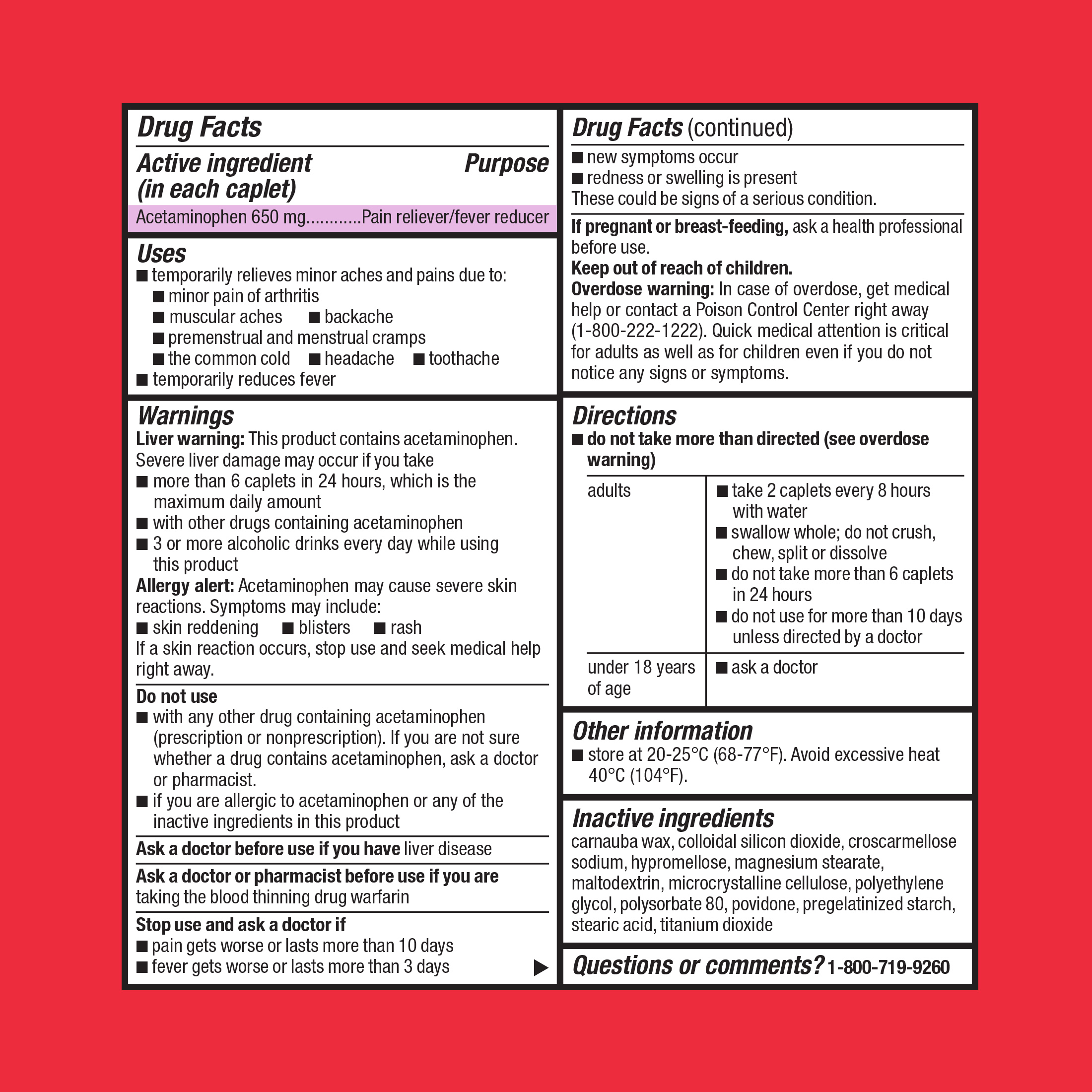 33 Tylenol Ingredients Label Labels Design Ideas 2020
