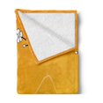 thumbnail image 2 of Cherry Blossom Soft Flannel Fleece Throw Blanket, Geisha Woman and Sakura Trees in the Foothills of Hill, Cozy Plush for Indoor and Outdoor Use, 50" x 60", Earth Yellow Maroon, by Ambesonne, 2 of 5