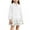 #213-White, variant on hengsof Girls Uniform Shirt Dress Long Sleeve Button Ruffle Hem Dress 1-10 Years