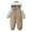 Khaki A, variant on Stamzod Baby Hooded Fleece Rompers Bear Shape Long Sleeve Newborn Footed onesies Warm Winter Snowsuit Button Up Pockets Toddler Boy Girl Jumpsuit on
