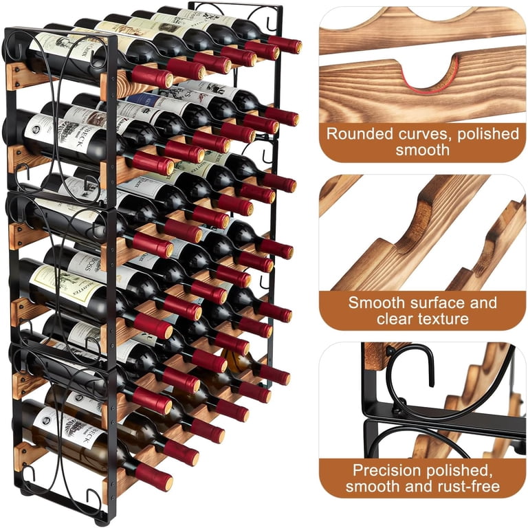 Wine Racks Free Standing Floor 6-Tier 36 Bottle Wine Rack ...