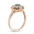 thumbnail image 2 of Rag Jewels 2.00 Ct Round Cut Champagne and White Diamond Engagement Wedding Promise Sunburst Frame Band Ring 14K Rose Gold Plated 925 Sterling Silver For Women's -8.5, 2 of 2
