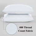 thumbnail image 5 of 100% Egyptian Cotton Standard Pillow Protectors Set of 4, 400 Thread Count Sateen Weave Cooling Pillowcase, Easy Care Zippered Style Pillow Covers (White, Standard), 5 of 7