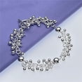 thumbnail image 4 of RSAMD 925 Sterling silver women beads bracelet charm jewelry wedding 20CM 8inches, 4 of 4