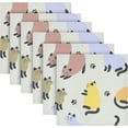 thumbnail image 3 of Coolnut Cute Cat Cloth Napkins Set of 4, Reusable Washable Polyester Dinner Table Napkins for Family, Weddings, Parties, Home Decor, 20 x 20 Inch Washcloth Gift, 3 of 7