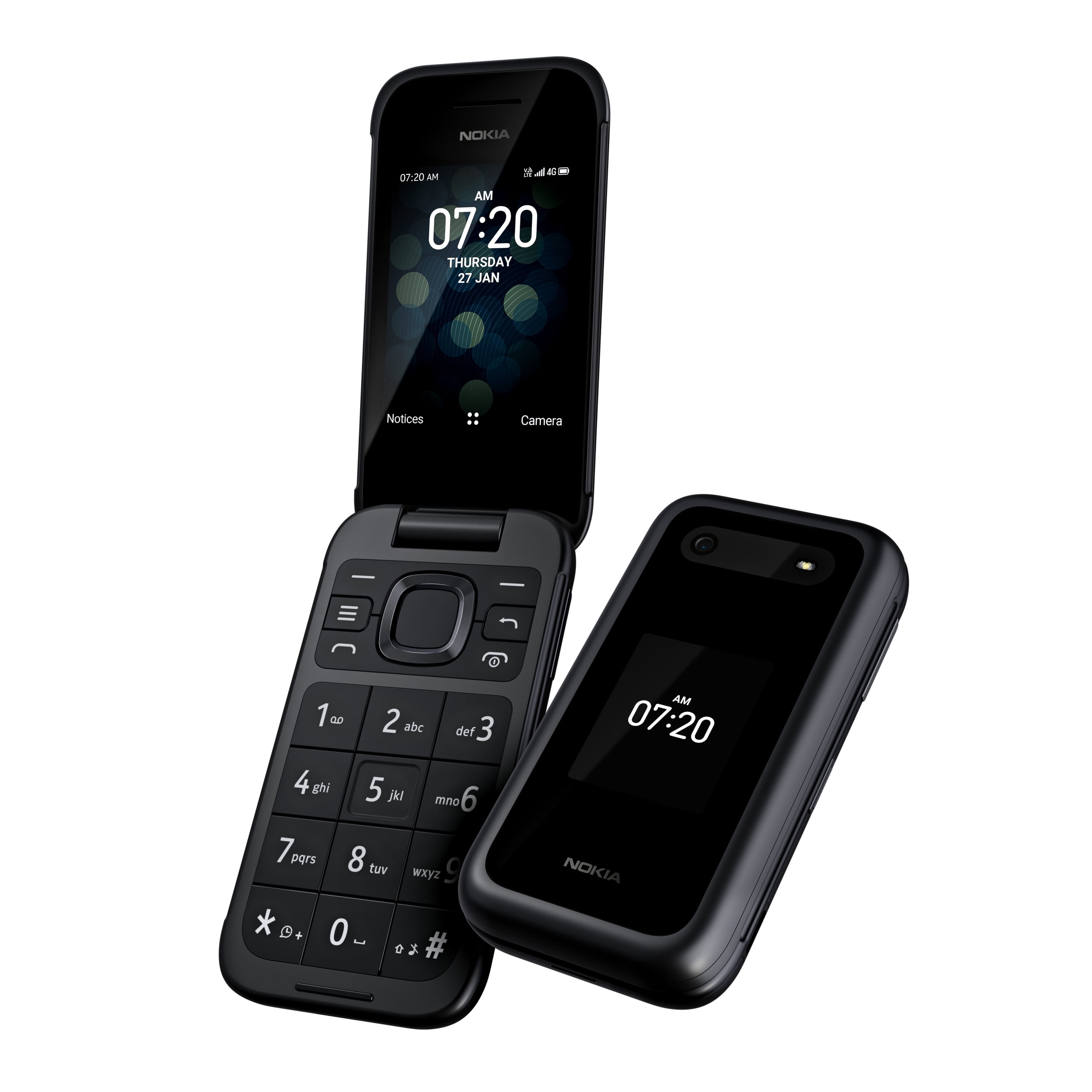 Nokia 2780 Flip TA-1420 GSM/Verizon Unlocked Flip Phone, Black