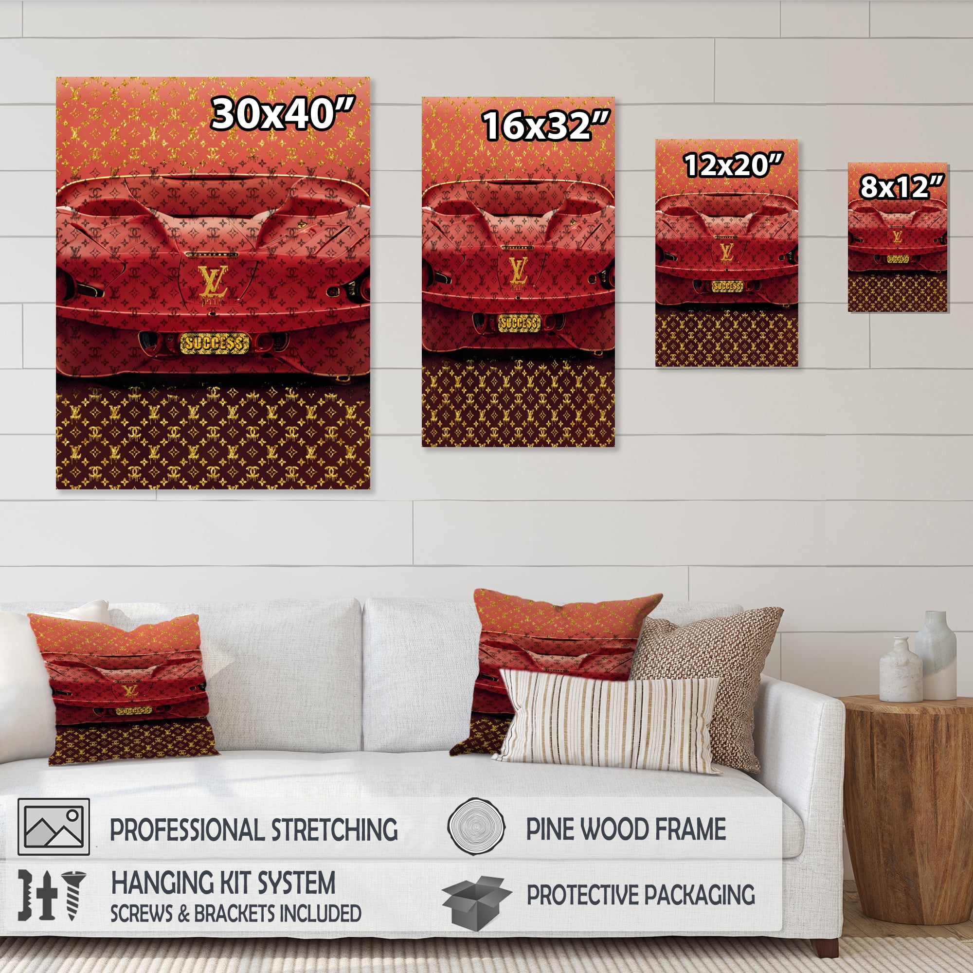Designart Luxury Brand And Car Canvas Wall Art