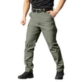 thumbnail image 4 of Lmueinov Men's Waterproof Pants Multi Pocket Outdoor Work Cargo Pants Relaxed Fit Straight Leg Solid Color Trousers for Fishing Golf Work Hiking S-3XL, 4 of 7