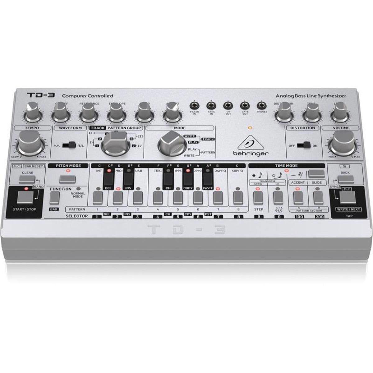 Behringer TD-3 Analog Bass Line Synthesizer with VCO/VCF, 16-Step