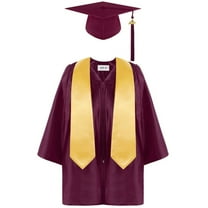 Shiny Kindergarten & Preschool Graduation Cap Gown Stole Package with Honor Cord Graduation Stoles cap and gown for Toddler Boys 10-12 Years