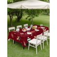 thumbnail image 3 of Outdoor Tablecloth with Umbrella Hole and Zipper, Christmas Rectangle Table Cloth 60x102 Inch Waterproof Tablecloth, Winter Xmas Balls Cartoon Cute Weeping Red Picnic Table Cover for Patio Camping, 3 of 7
