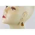 thumbnail image 3 of 14k Pink Rose Gold Filled Whiskey Cognac Smokey Quartz Earrings Large Faceted Wide Pear Briolette Teardrops Designed for Adult Women, 3 of 4